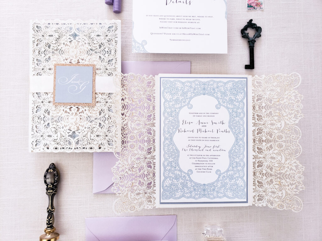 Doily Wedding Invitation, Rustic Lace Wedding