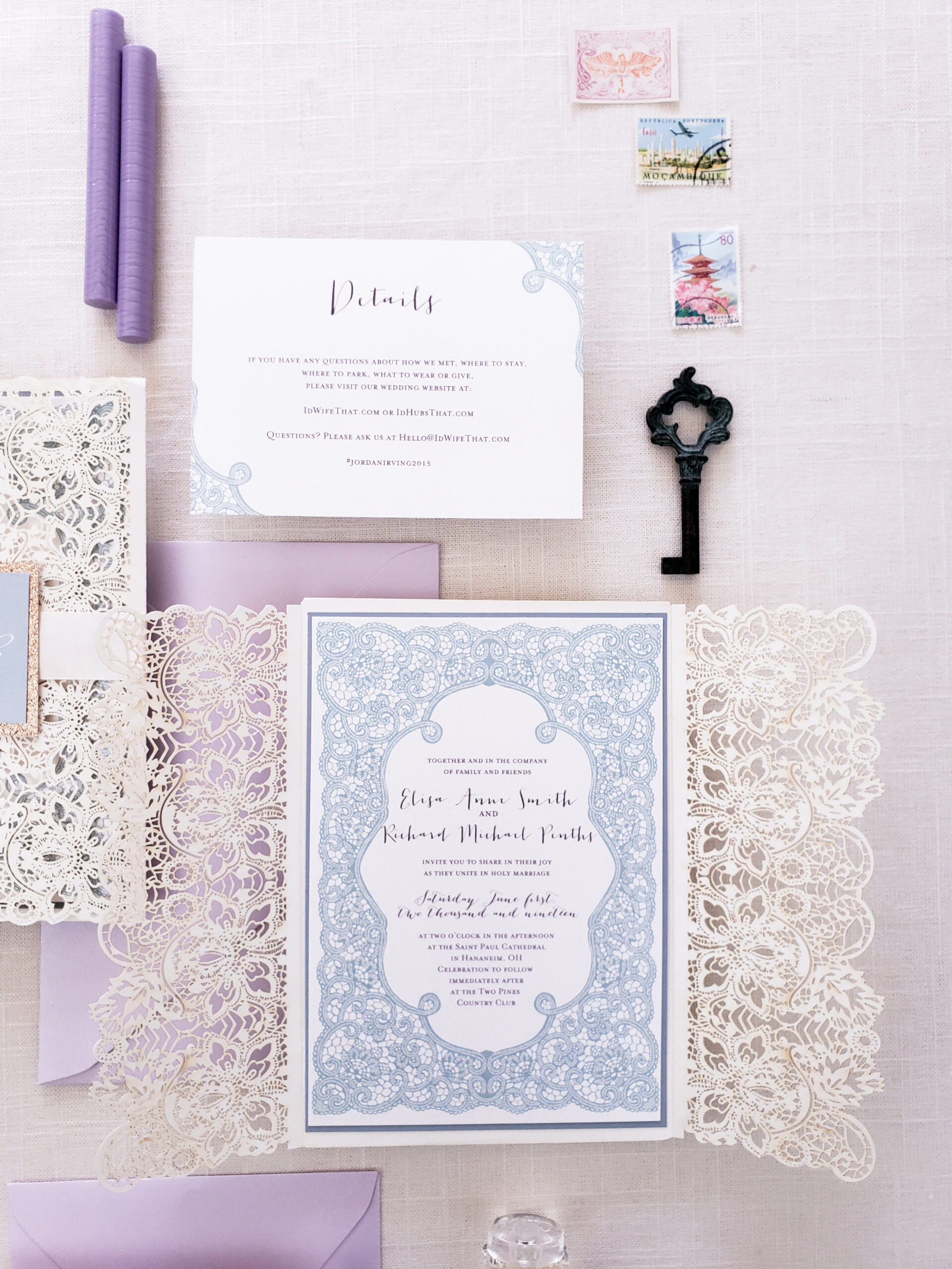 Doily Wedding Invitation, Rustic Lace Wedding