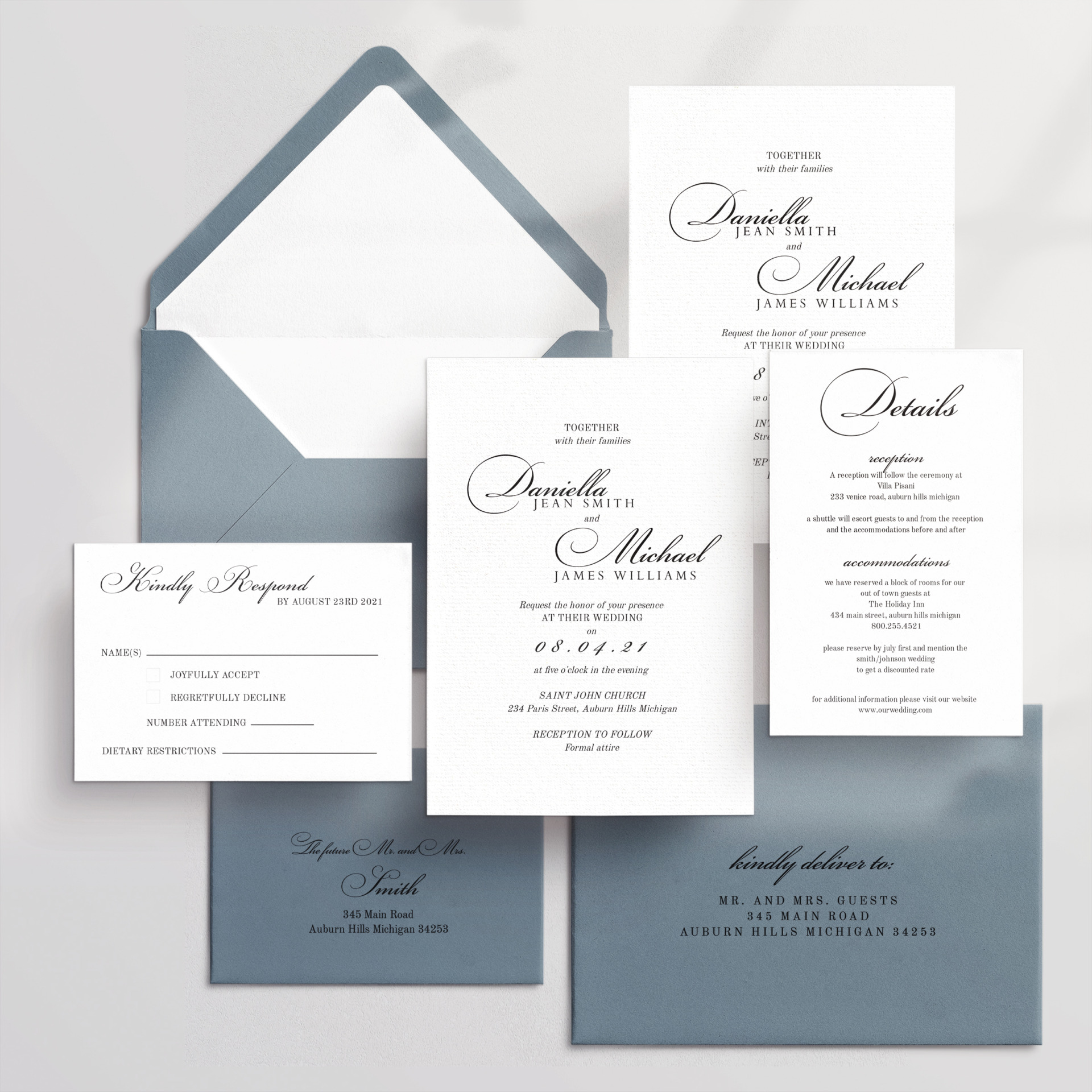 [vc_row][vc_column][vc_column_text]Purchase this listing to get a sample of our Mina wedding invitation suite.

The sample includes:

• 5.25