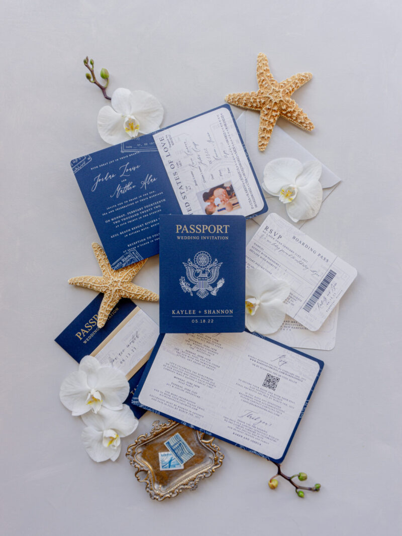 passport wedding invitations