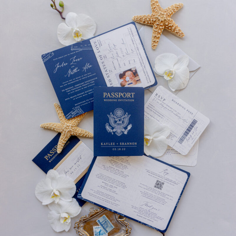 passport wedding invitations