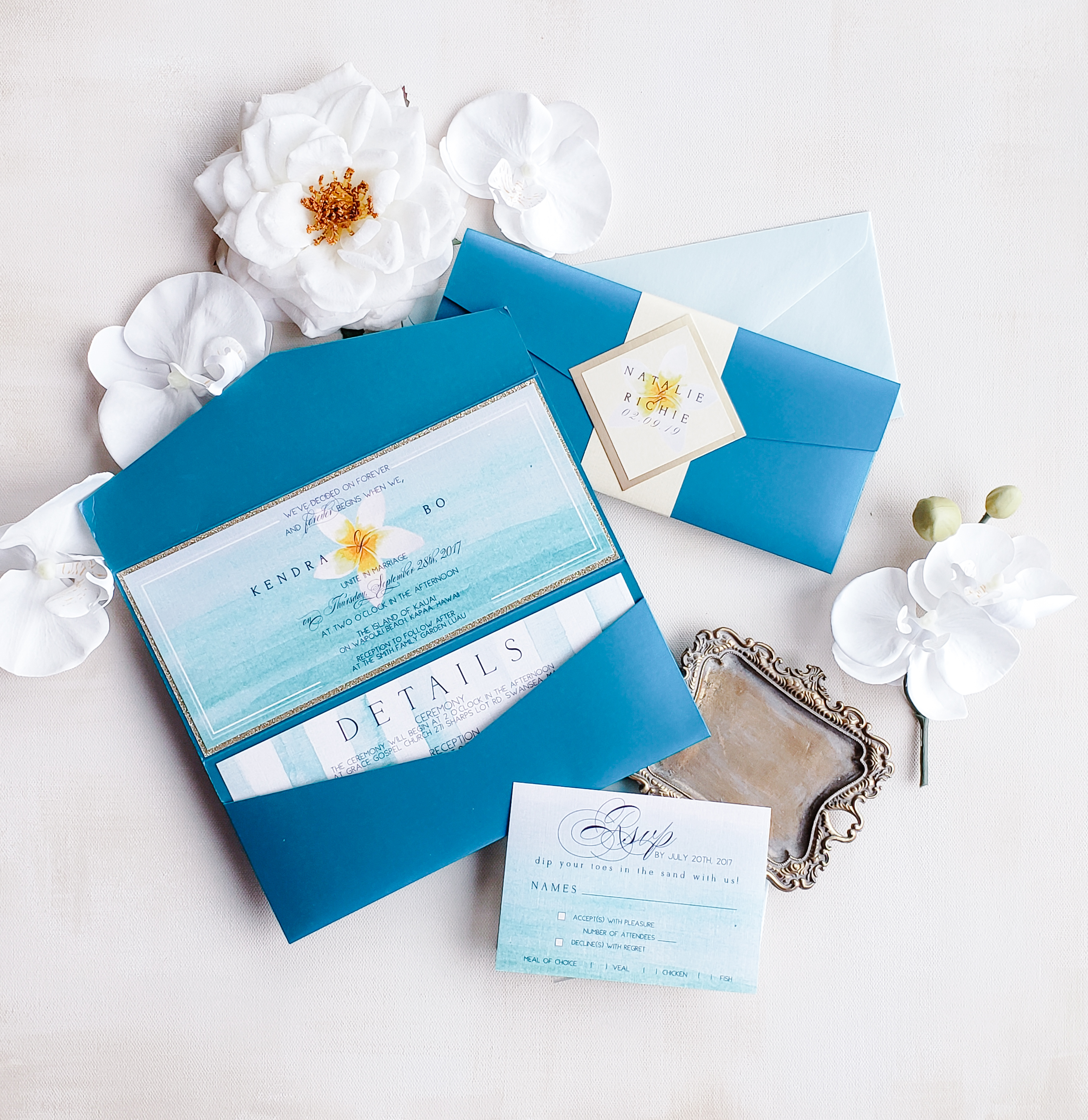 [vc_row][vc_column][vc_column_text]Purchase this listing to get a sample of our Plumeria wedding invitation suite.

The sample includes:

• 9