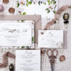 vintage themed stationery set with flowers and wax seals
