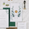 greenery vellum wedding invitations