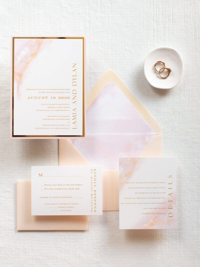 Marble wedding invites, blush marble effect wedding invitation suite, invitations for wedding