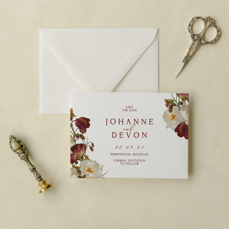 Save the date card - Bilbao design