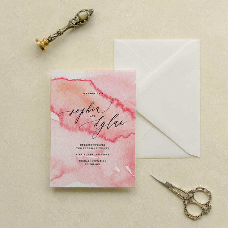 Save the date card - Bucharest design