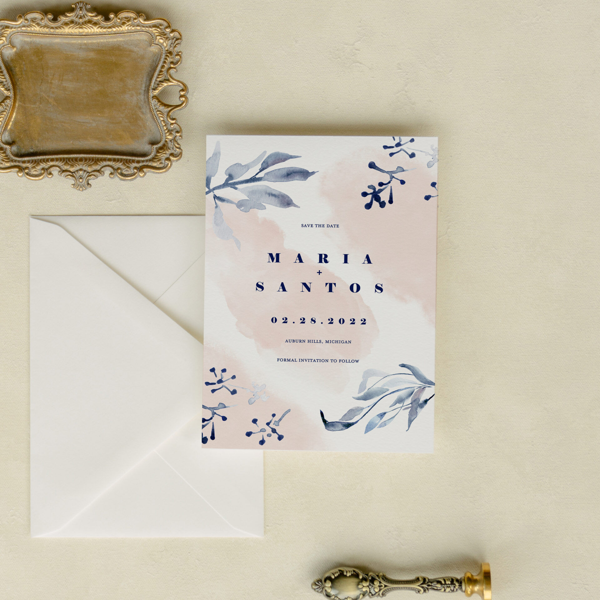 Save the date card Amsterdam design Designed with Amore Wedding