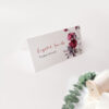 Floral placecard white