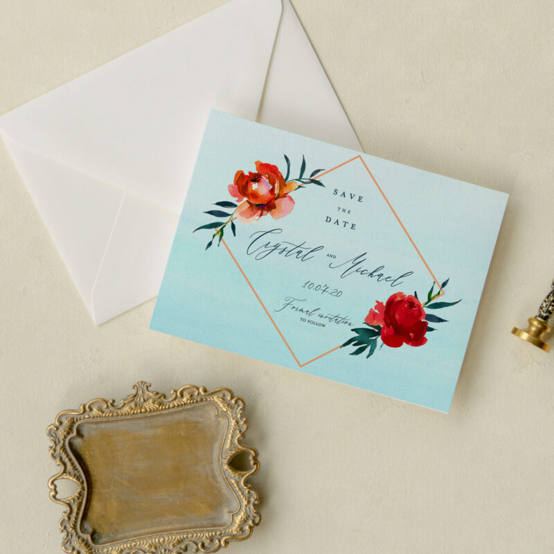 Save the date card - Barcelona design
