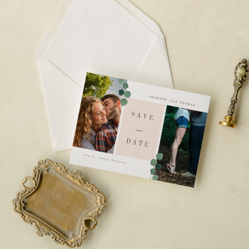 Save the date card - Bellagio design