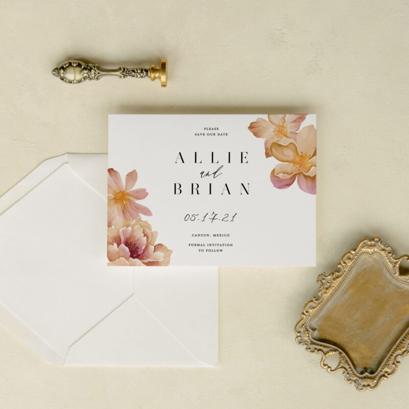 Save the date card - Cancun design