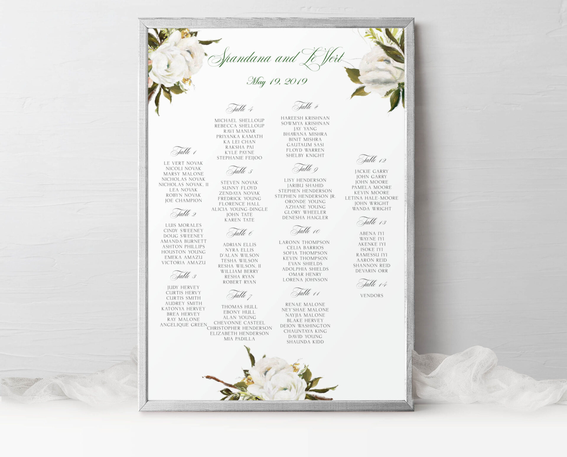 instant download template 120 printable seating plan Elegant wedding escort cards Modern Wedding Seating Chart Wedding Table Plan