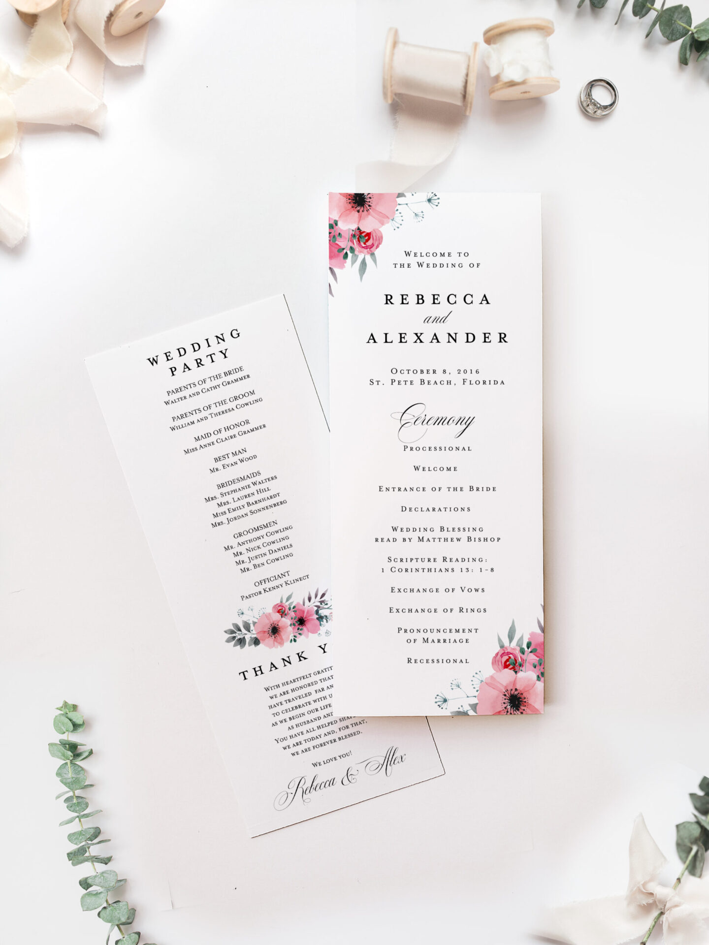 Delightful Wedding Programs And Coordinates