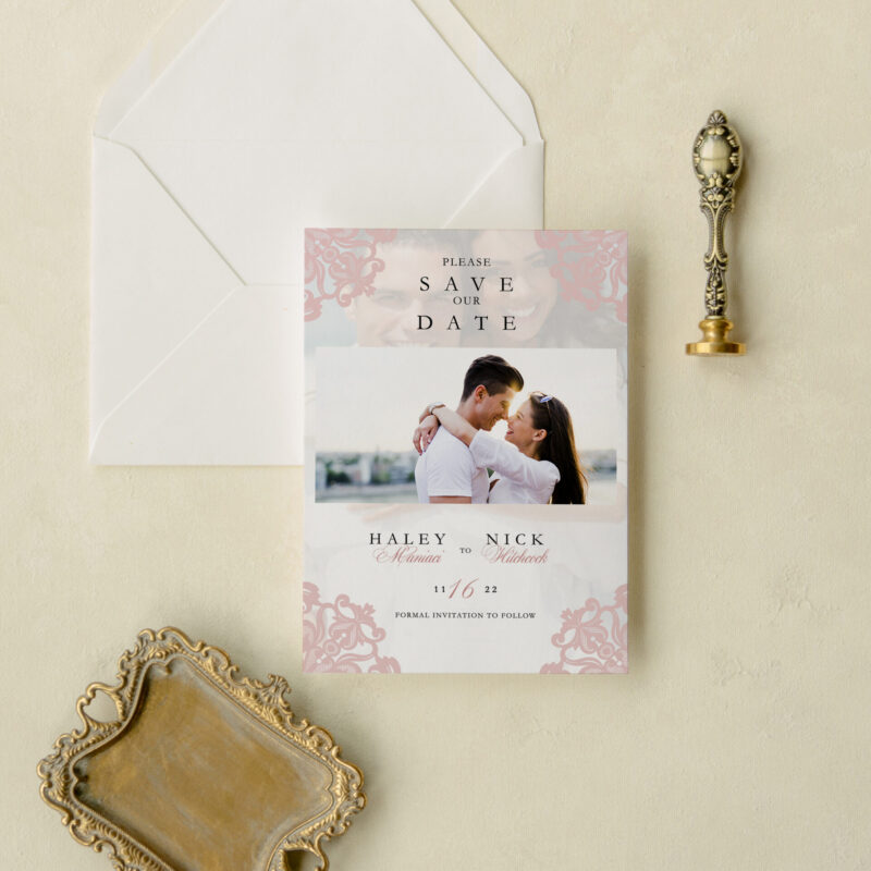 Save the date card - Ely design