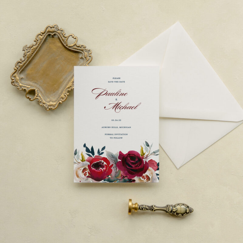 Save the date card - Florence design
