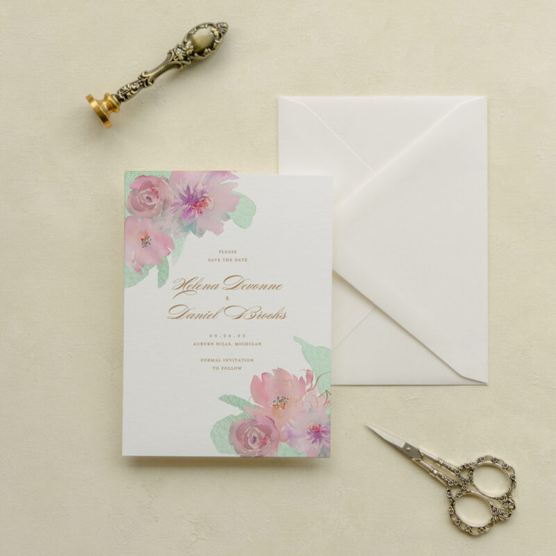 Save the date card - Frankfurt design