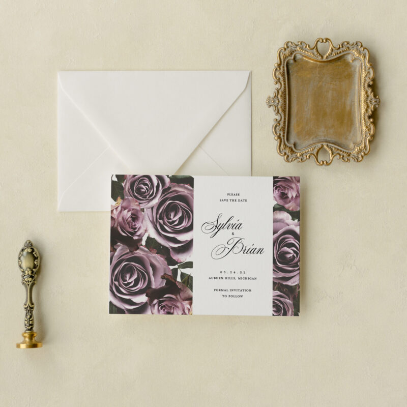 Save the date card - Glasgow design