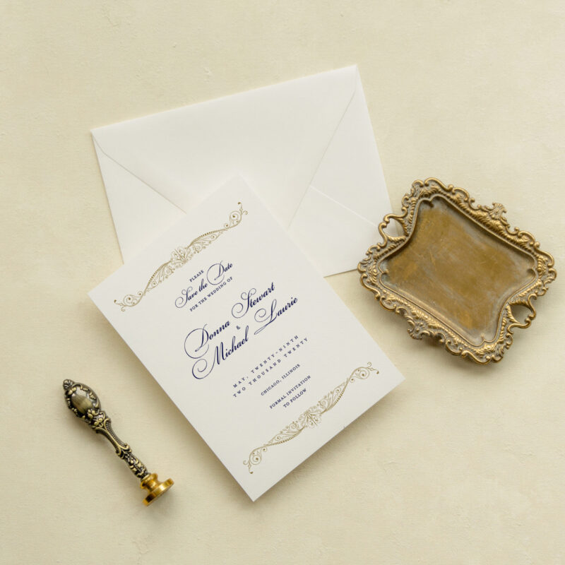 Save the date card - Hyacinth design