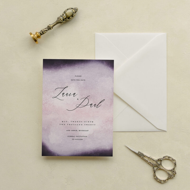 Save the date card - Intrigued design