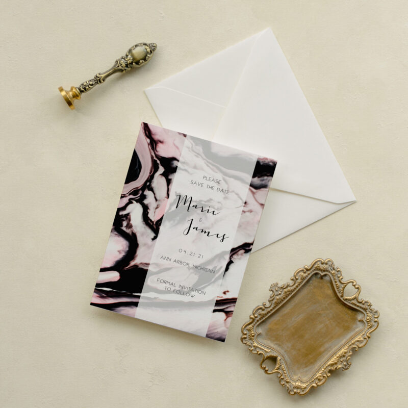 Save the date card - Jasmine design