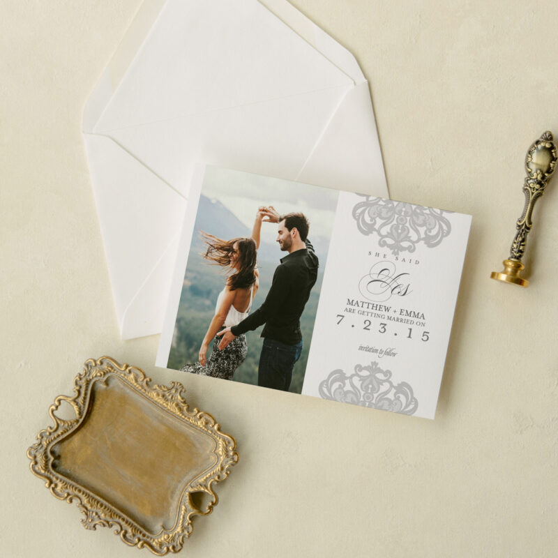 Save the date card - Juneau design