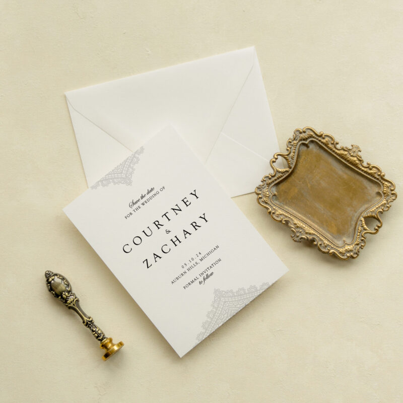 Save the date card - Lisbon design