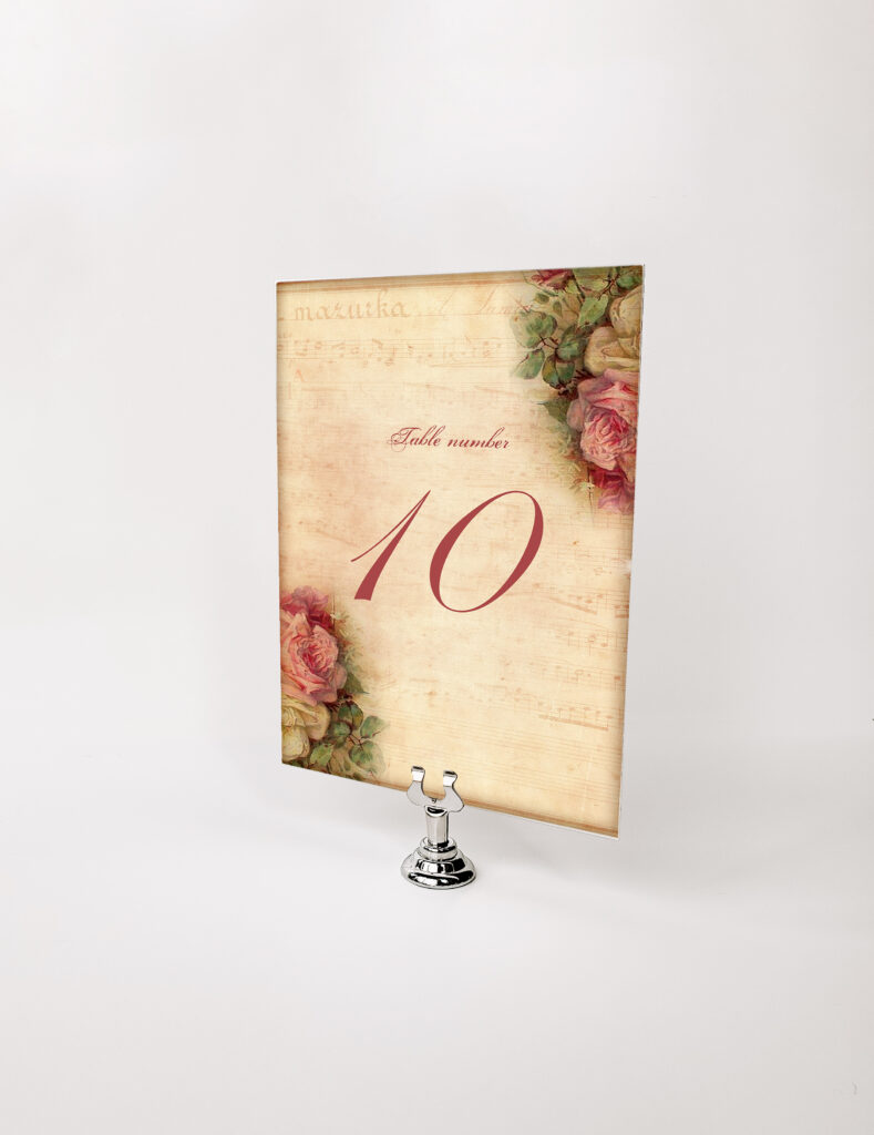 [vc_row][vc_column][vc_separator][vc_column_text]Our flat table numbers are regularly 5x7inch, and are meant for use inside a frame or on a stand (not provided). A second layer can be added for sturdiness and to create a beautiful frame around the card (+$1.50/ea), a third layer can be added as well (+$1/ea). See below to estimate a cost for this and other day-of items.[/vc_column_text][/vc_column][/vc_row][vc_row][vc_column][vc_tta_accordion style=
