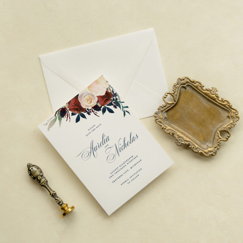 Save the date card - Oxford design