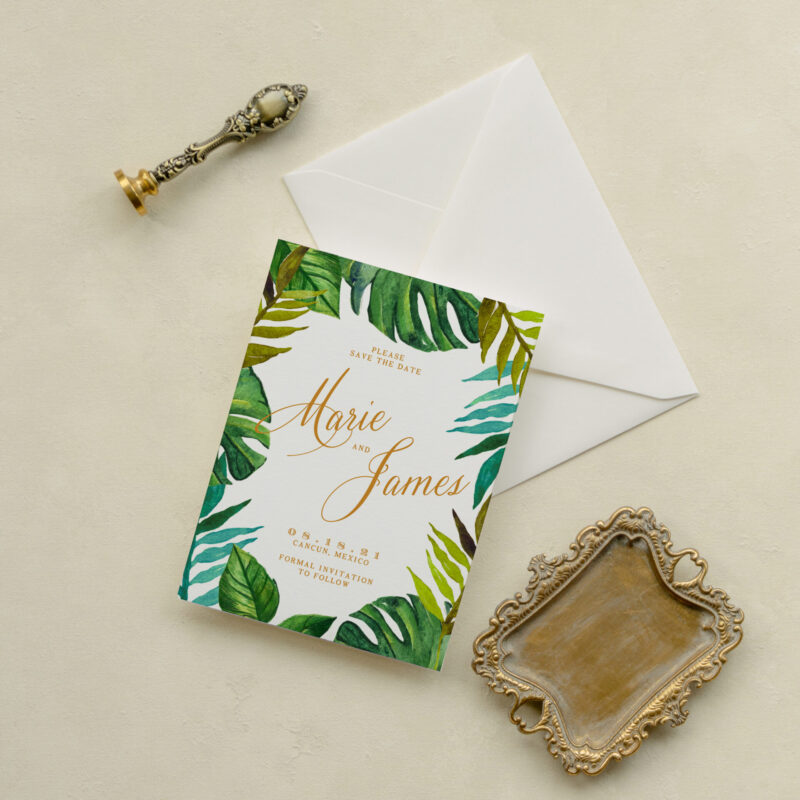 Save the date card - Passionate design