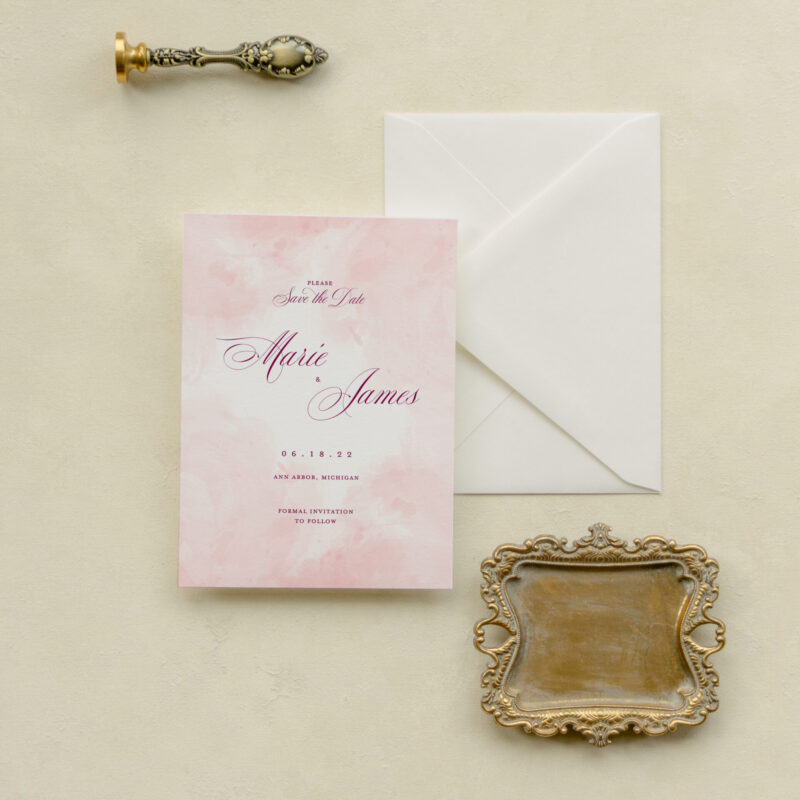 Save the date card - Romantic design