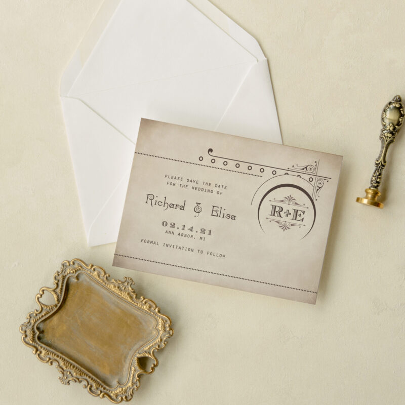 Save the date card - Seattle design