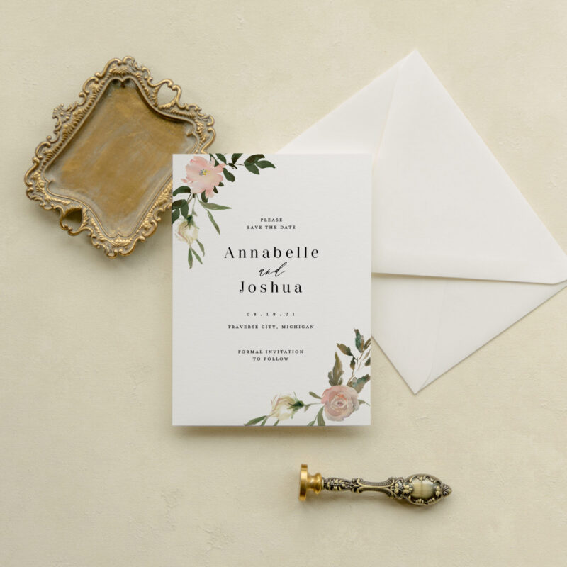 Save the date card - Serene design