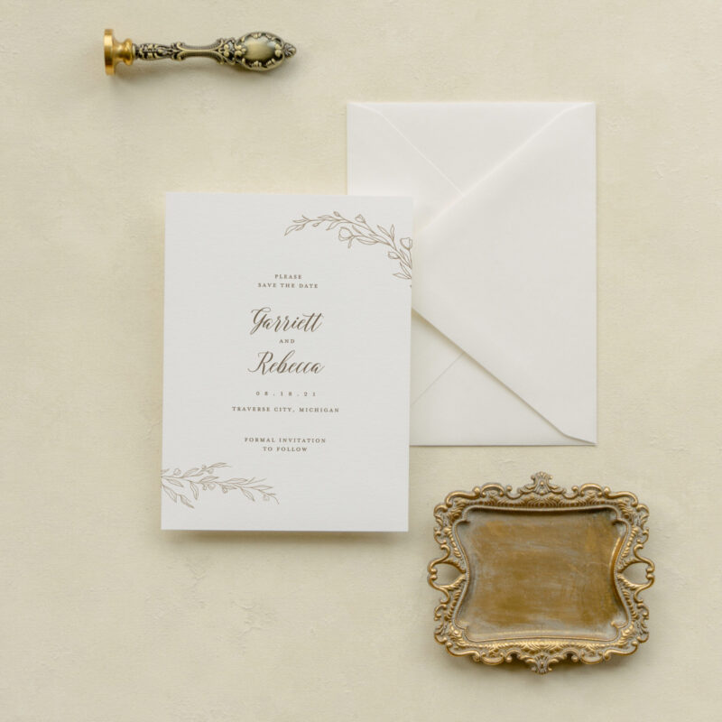 Save the date card - Siena design