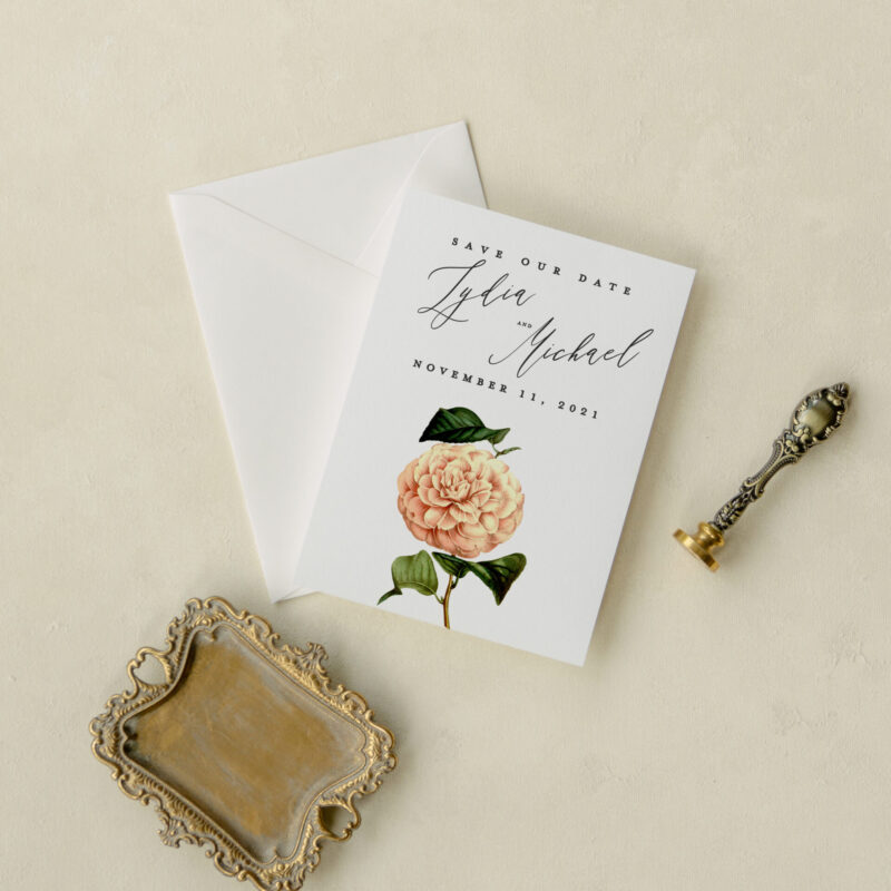 Save the date card - Valencia design