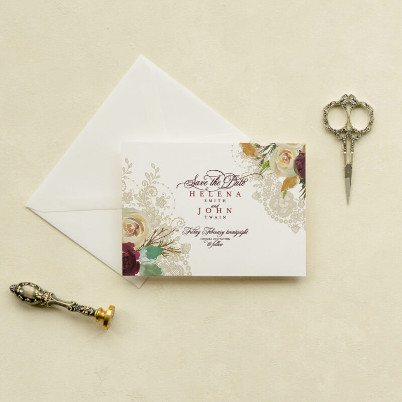 Save the date card - Venice design