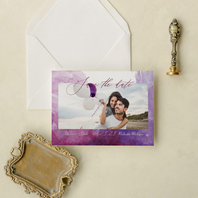 Save the date card - Wichita design