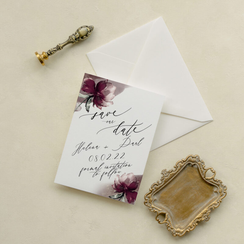 Save the date card - Zurich design