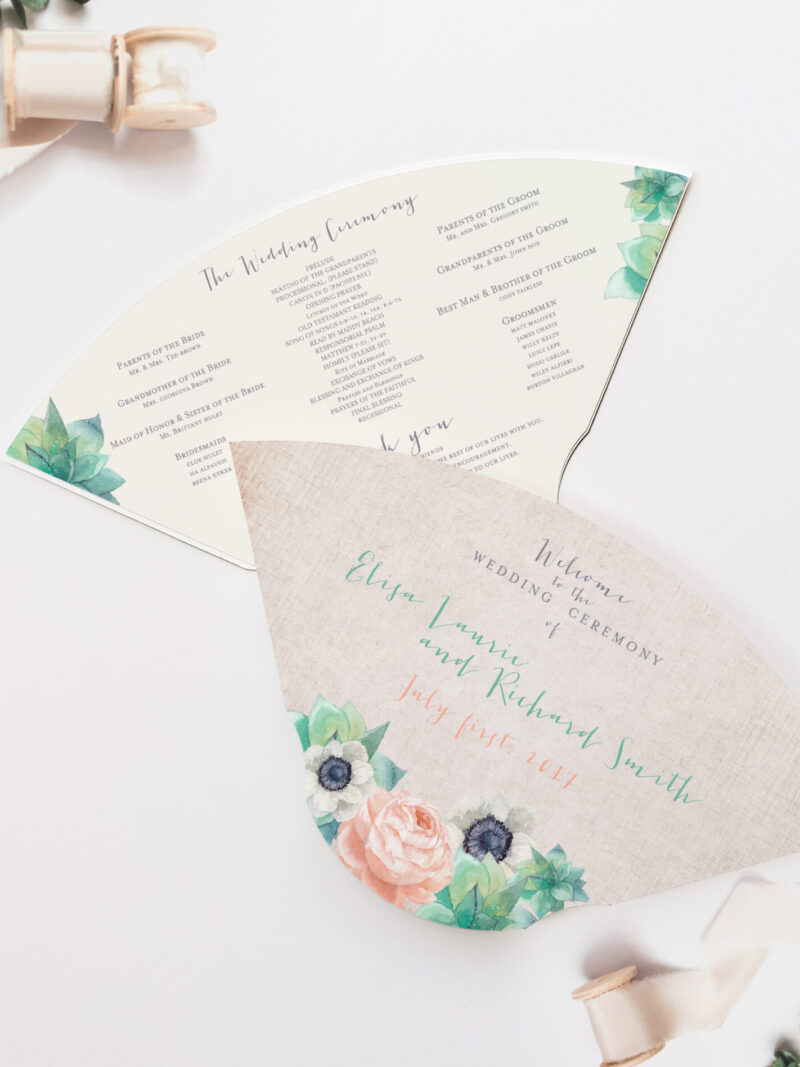 Fan wedding programs