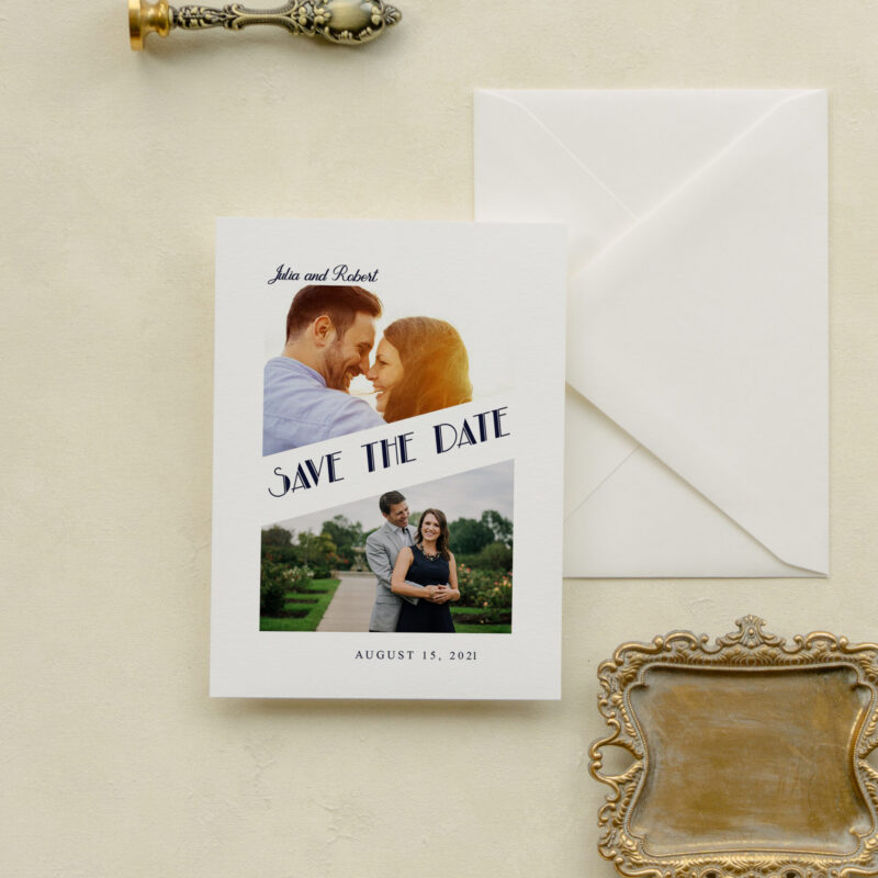 Save the date card - Broadway design