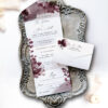wedding invitation on tray