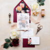 moody floral wedding invitations