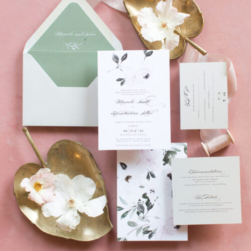 floral wedding invitations