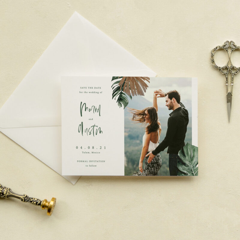 Save the date card - Acapulco design