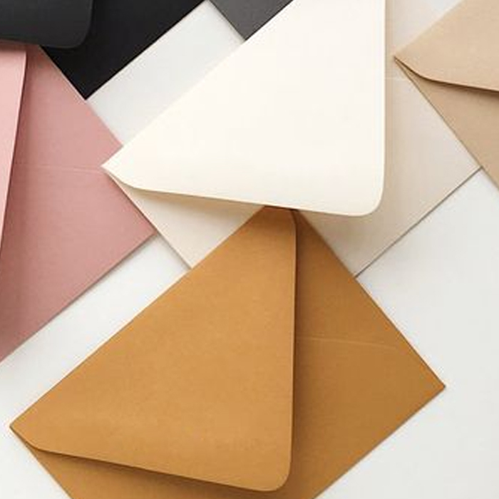 envelopes in different colors