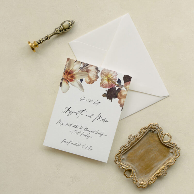 Save the date card - Geneva design