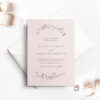 white envelope with colored save the date card