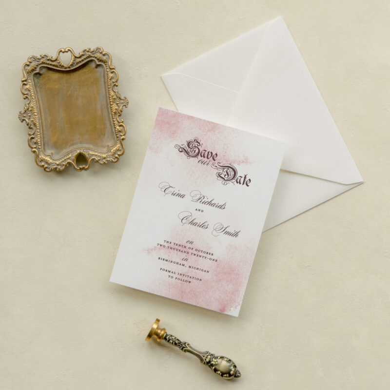 Save the date card - Orlando design