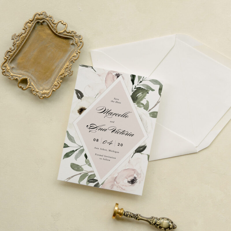 Save the date card - Provence design