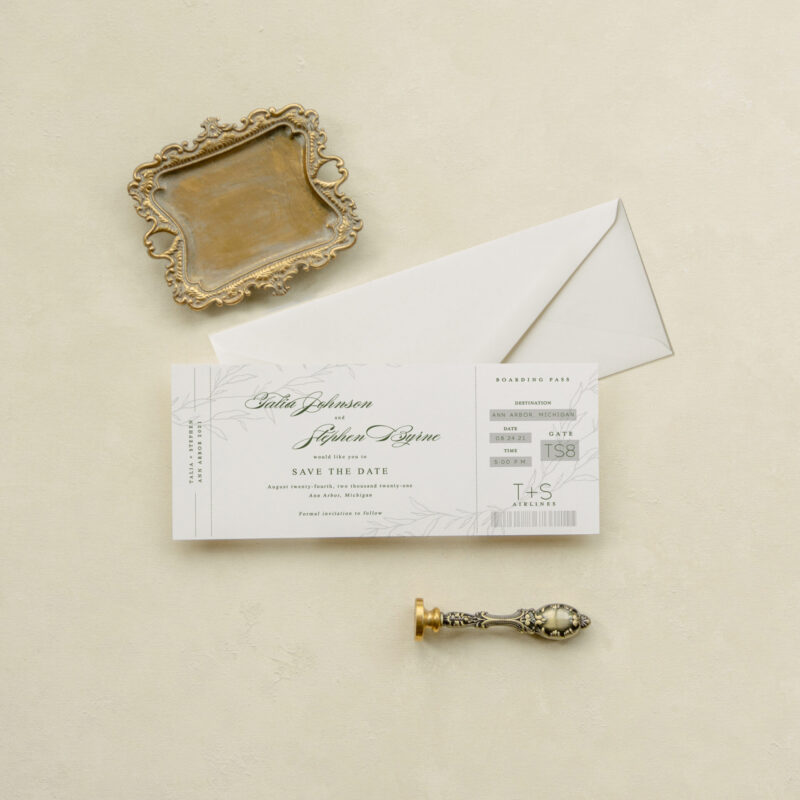 Save the date card - Tahiti design